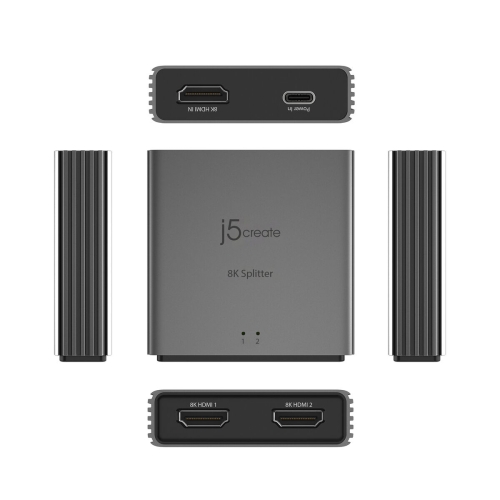 USB Cable j5create JDSH812-N Grey