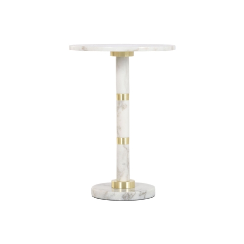 Side table Home ESPRIT White Golden 41 X 41 X 58 CM