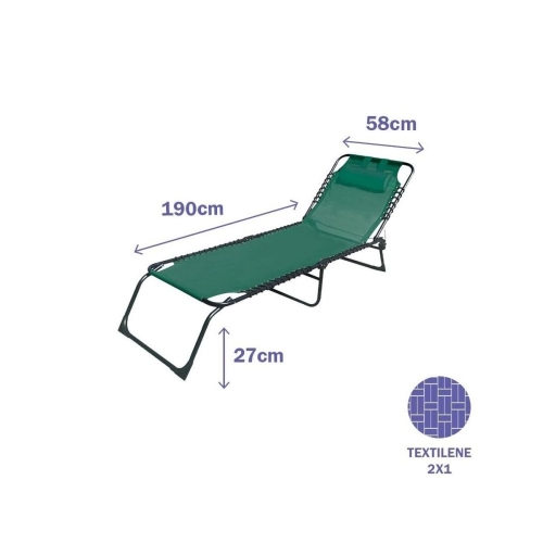 Sun-lounger Marbueno Brown 190 x 27 x 58 cm
