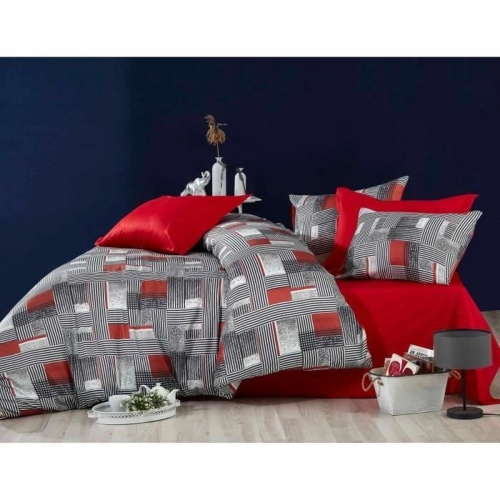 Duvet cover set Grey Super king 3 Pieces