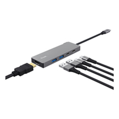USB Hub Trust 26062 Grey
