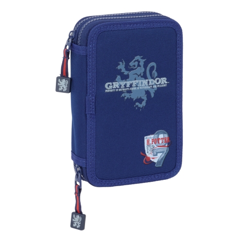 Double Pencil Case Harry Potter Captain Navy Blue 12.5 x 19.5 x 4 cm Double Pencil Case 29 Pieces