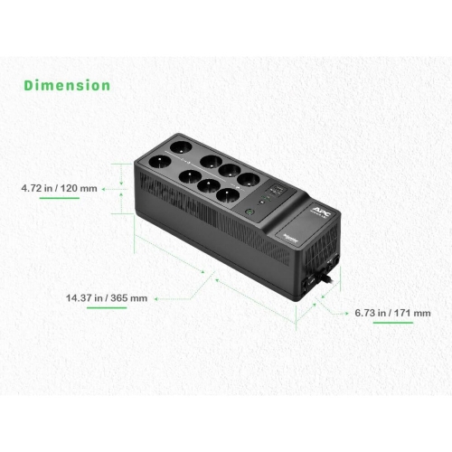Uninterruptible Power Supply System Interactive UPS APC BE500G2-GR 300 W