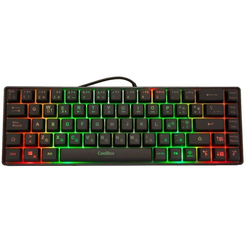 Keyboard CoolBox mini TM065 Black Spanish Qwerty