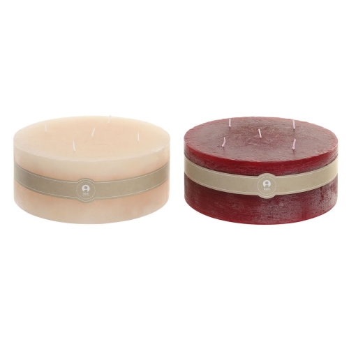 Candle Home ESPRIT Red Cream Christmas 25 x 25 x 10 cm (2 Units)