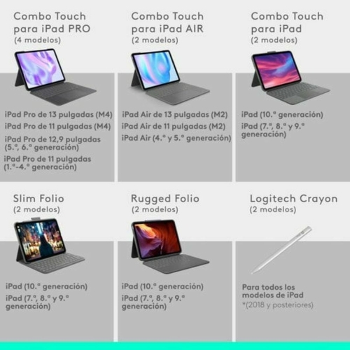 Case for Tablet and Keyboard Logitech 920-012772 Graphite QWERTY