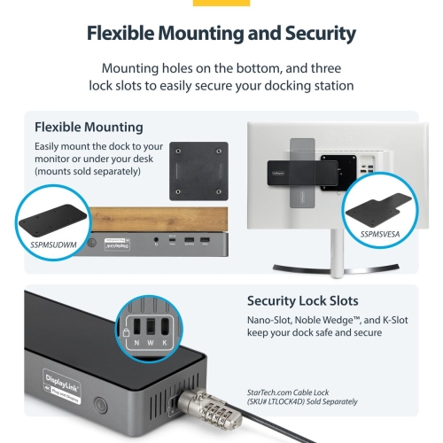 USB Hub Startech DK30C2DPEPRUE Grey