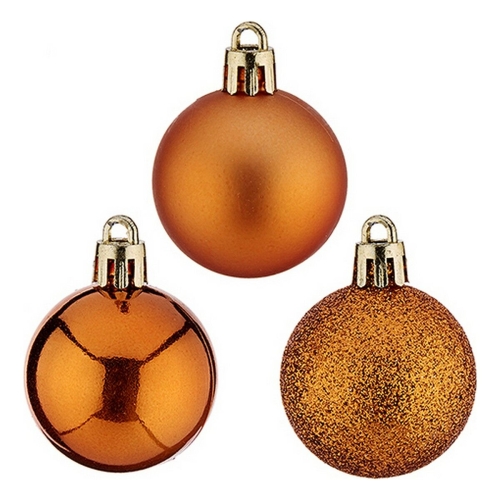 Christmas Baubles Krist+ Orange Plastic Ø 4 cm 12 Units