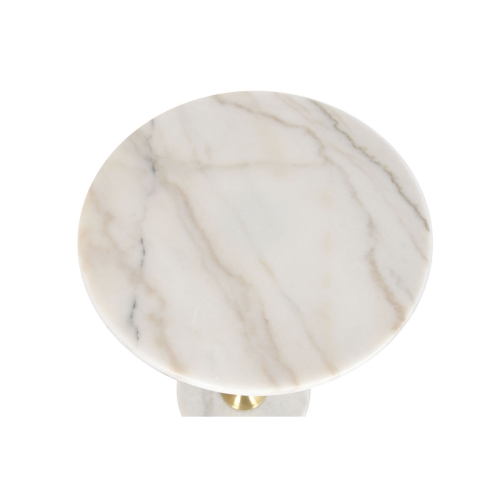Side table Home ESPRIT White Golden 41 x 41 x 57 cm