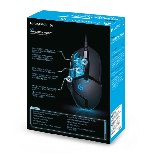 Gaming Mouse Logitech 910-004068 Black 4000 dpi