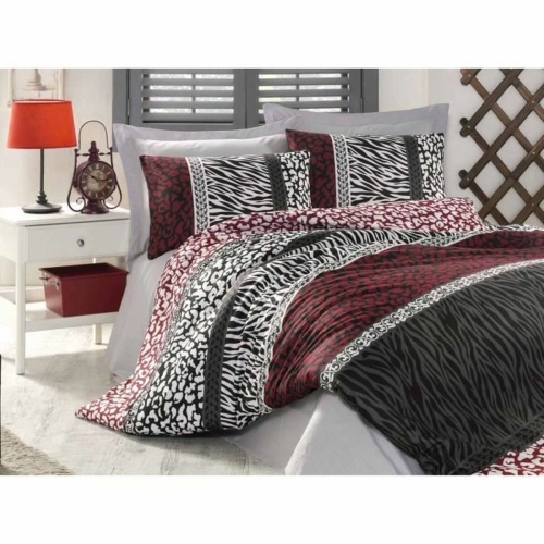 Duvet cover set Red Super king 3 Pieces