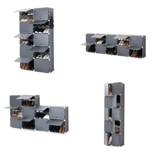 Portable Modular Shoe Cabinet InnovaGoods Grey (Refurbished A)