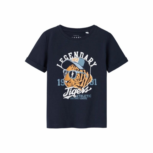 Child's Short Sleeve T-Shirt Name It Nmmvux Blue