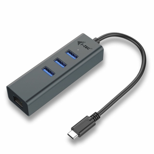 USB Hub C i-Tec C31METALG3HUB Grey 60 W