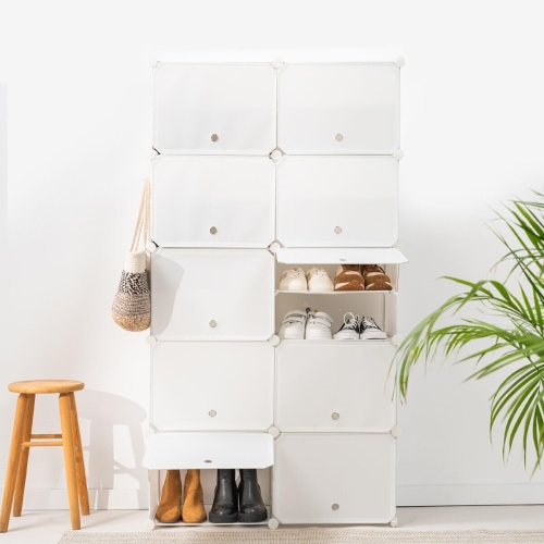 Portable Modular Shoe Cabinet InnovaGoods White (Refurbished A)