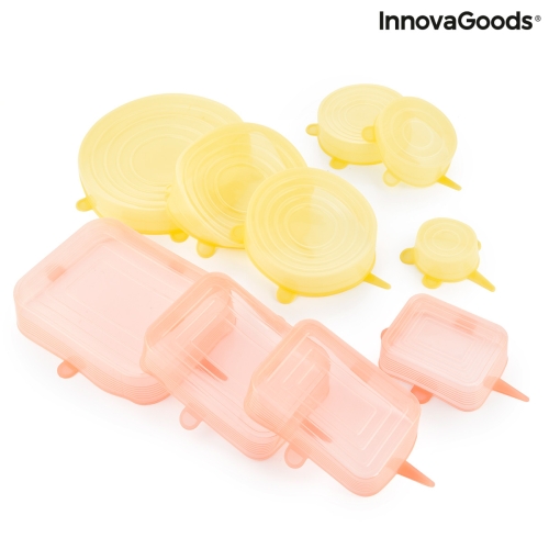 Set of 10 Reusable and Adjustable Kitchen Lids Lilyd InnovaGoods Silicone Multicolour (10 Pieces) (Refurbished A)