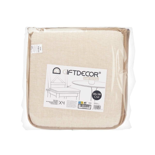Chair cushion Gift Decor 38 x 2,5 x 38 cm (4 Units)