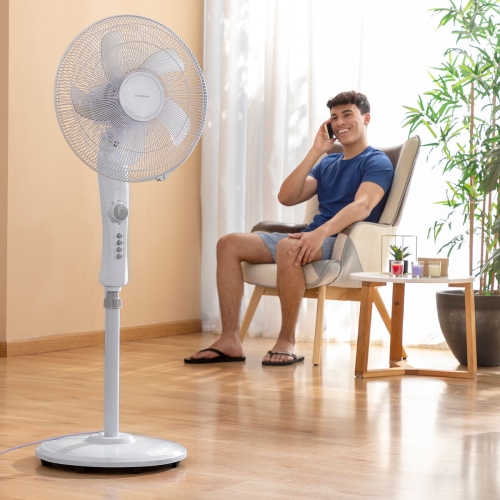 Freestanding Fan Innovagoods Freshinn White 45 W