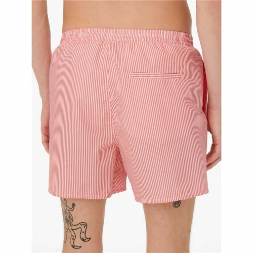 Men’s Bathing Costume Only & Sons Onsted Stripe Seersucker Pink