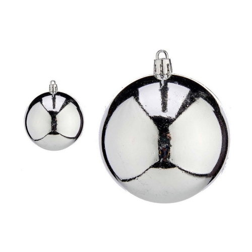 Christmas Baubles Krist+ K1912475-3 Silver Plastic Ø 8 cm 16 Units