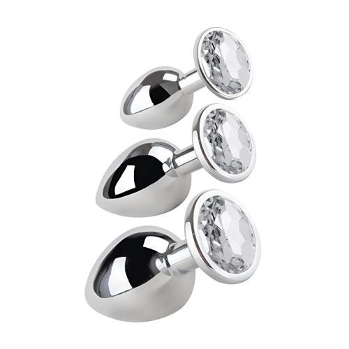 Anal plug S Pleasures Silver 3 Pieces