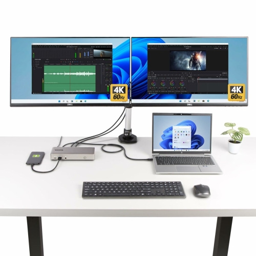 USB Hub Startech 150UE-USB4DOCKTRIPLE Grey