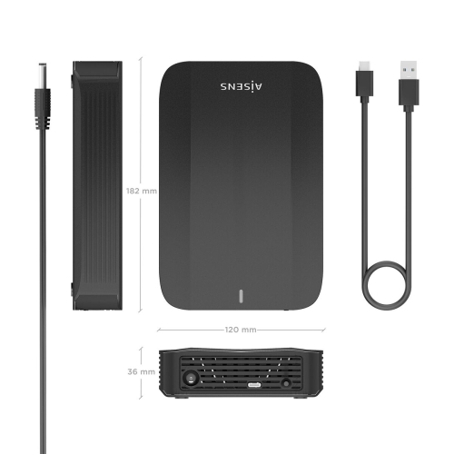 Hard drive case Aisens 3.5 RACK Black