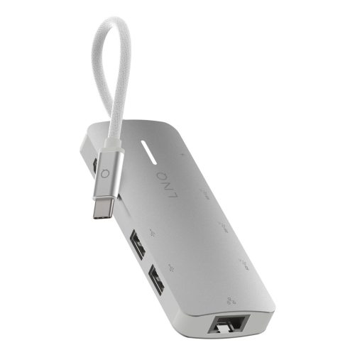 USB Hub Linq Byelements LQ49081PS White Grey
