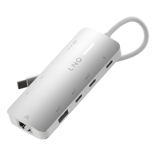 USB Hub Linq Byelements LQ49081PS White Grey