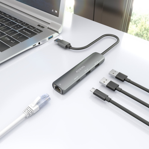 USB Hub Aisens ASUC-4P035-GR Grey