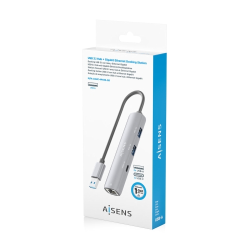USB Hub Aisens ASUC-4P035-GR Grey