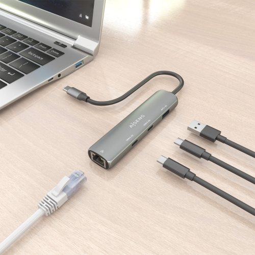 USB Hub Aisens ASUC-4P040-GR Grey