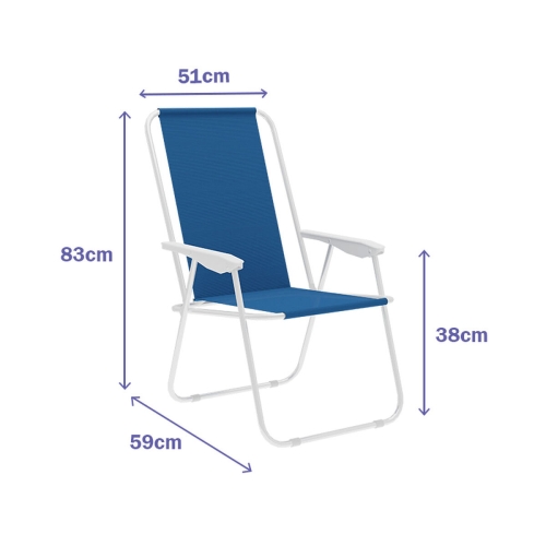 Folding Chair Marbueno Blue 59 x 83 x 51 cm