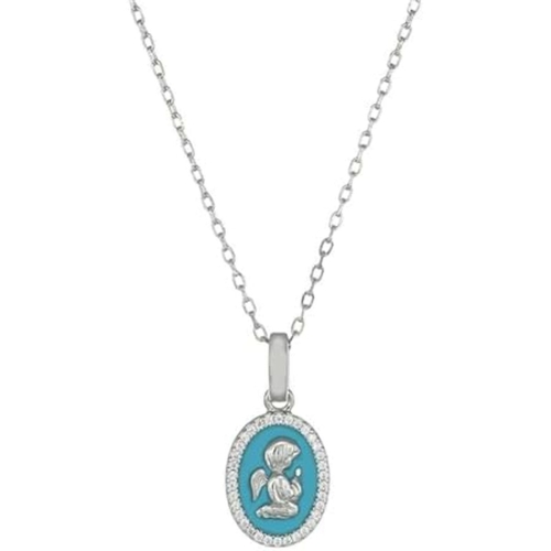 Ladies' Necklace Amen CLANSMBPE Blue Silver