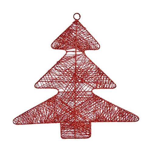 Christmas bauble Krist+ Red Metal Christmas Tree 36,7 x 0,2 x 37,5 cm