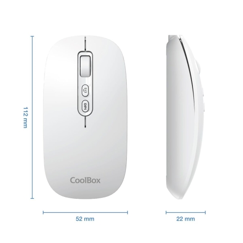 Wireless Mouse CoolBox COO-MOU-W02-W White 1600 dpi