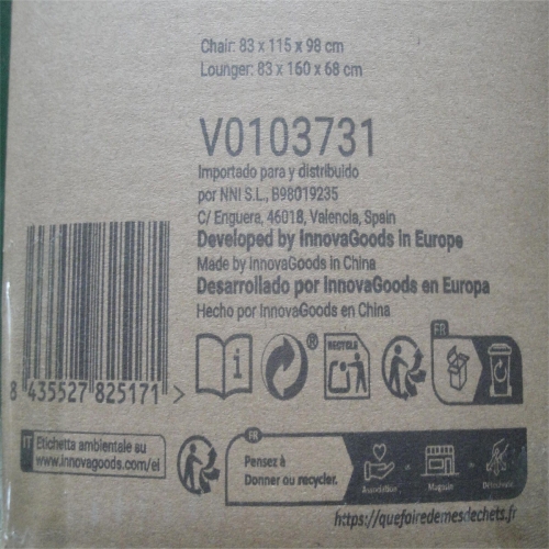 Folding Lounger Camping Chair Kampfort InnovaGoods (Refurbished C)