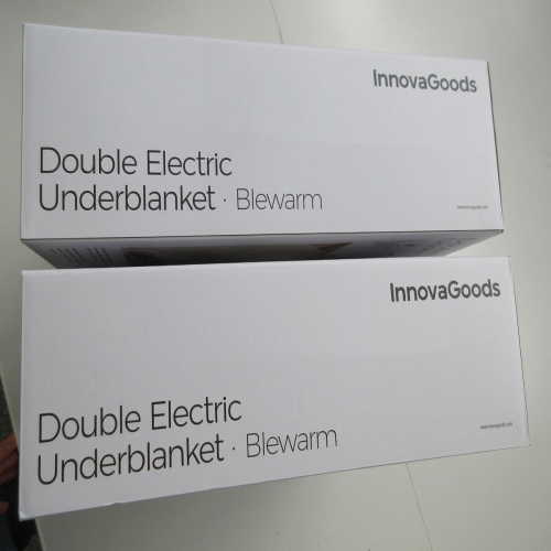 Double Electric Underblanket Blewarm InnovaGoods White 140 x 160 cm 60+60 W (Refurbished A)