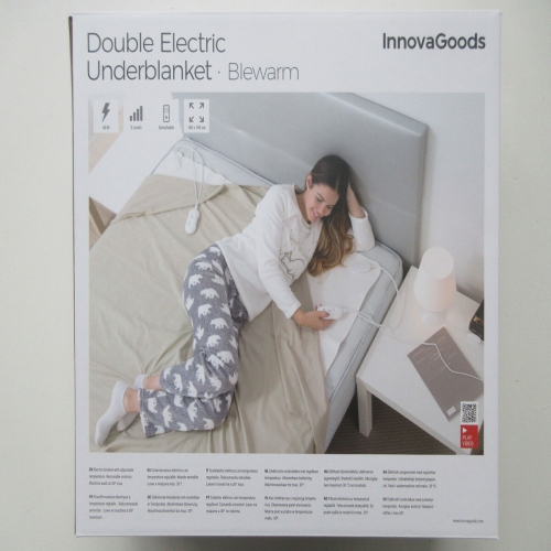 Double Electric Underblanket Blewarm InnovaGoods White 140 x 160 cm 60+60 W (Refurbished A)