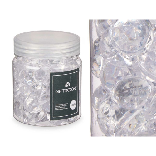 Decorative Stones Gift Decor Transparent 150 g Diamond (16 Units)