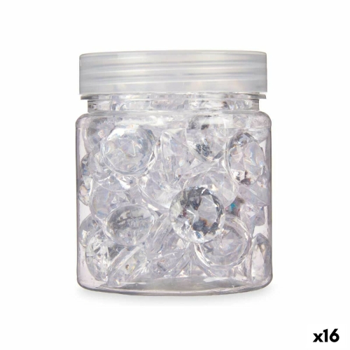 Decorative Stones Gift Decor Transparent 150 g Diamond (16 Units)