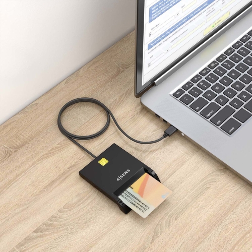 External Card Reader DNI Aisens ASCR-SN06-BK Black
