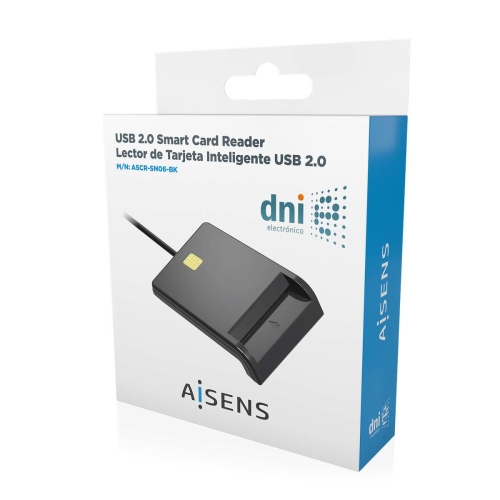 External Card Reader DNI Aisens ASCR-SN06-BK Black