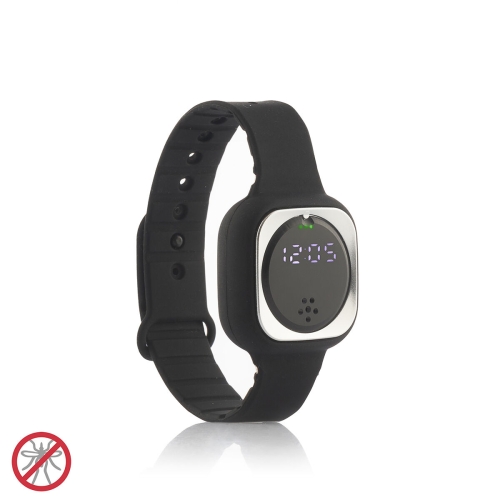 Ultrasonic Mosquito-repellent Watch Wristquitto InnovaGoods Black Silicone (Refurbished A)