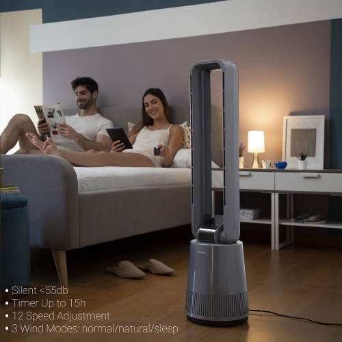 Blade-free Fan With Purifying Filter And Remote Control Bloho Innovagoods