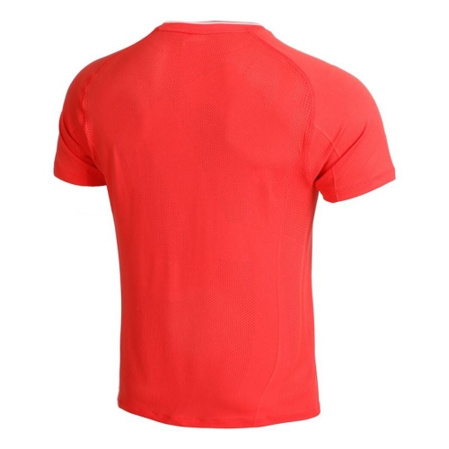 Men’s Short Sleeve T-Shirt Wilson Wilson Team Seamless Crew Red Padel