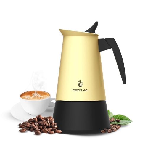 Cecotec Italian Coffee Maker Piccolina 200 Stainless Steel 2 Cups 100ml Beige Drip Stop
