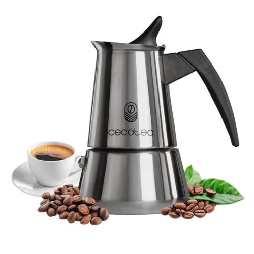 Cecotec Italian Coffee Maker Piccolina 900 Stainless Steel 10 Cups Drip-Free Ergonomic