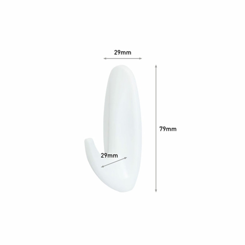 Hook for hanging up 3M 1,3 kg White Metal Plastic (2 Units)