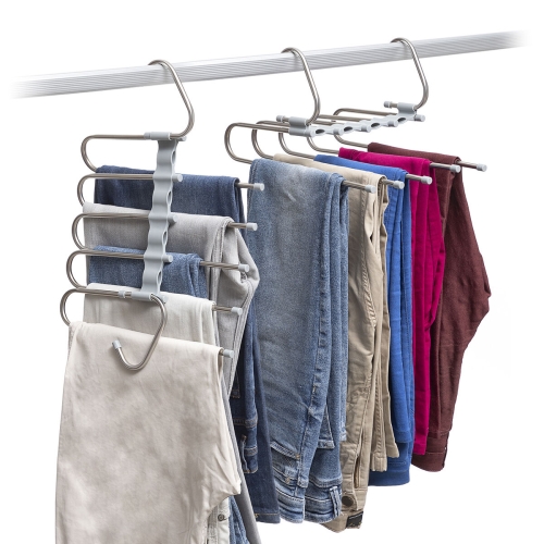 5-in-1 Multiple Trouser Hanger Havser InnovaGoods Stainless steel (Refurbished A)